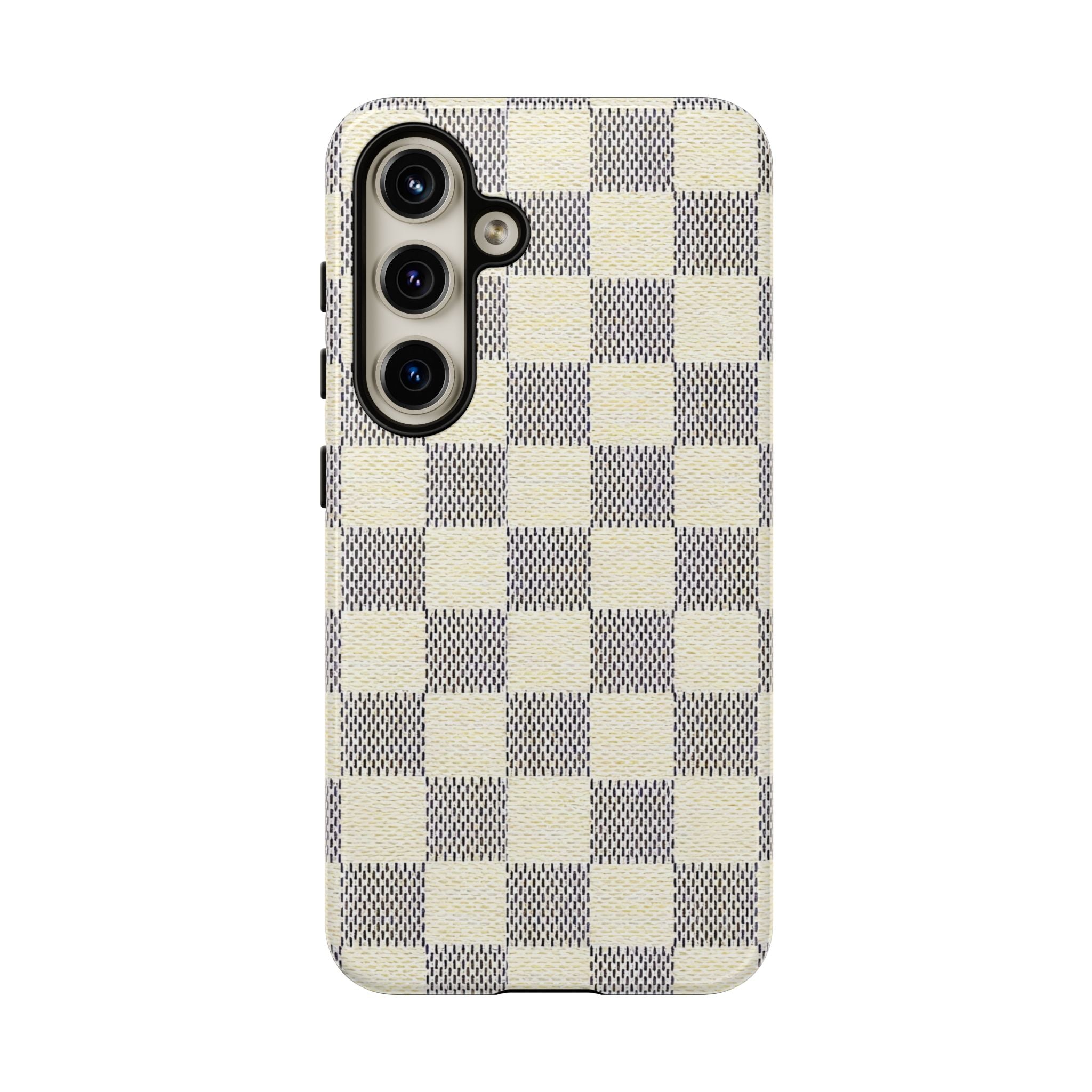 Checkered Cream Phone Case