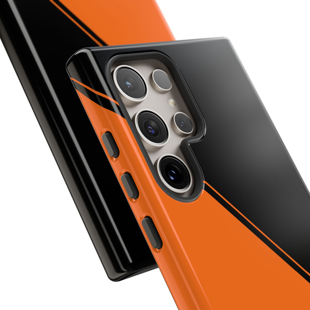 Orange/Black Two Tone Custom Initials Case