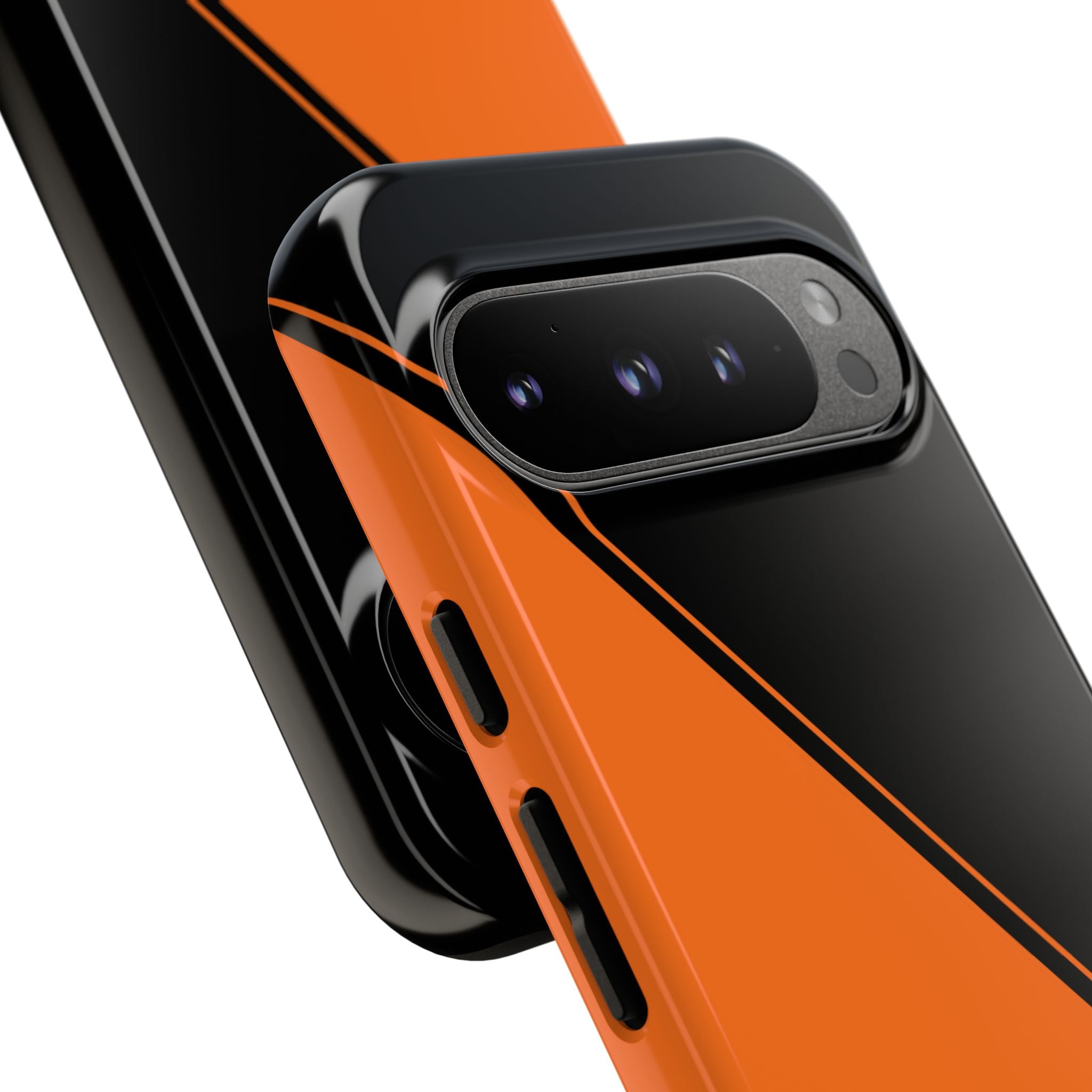 Orange/Black Two Tone Custom Initials Case