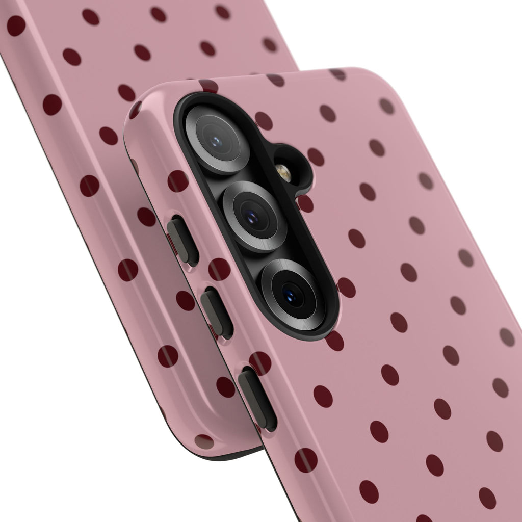 Berry Blush Personalised Polka Dot Case