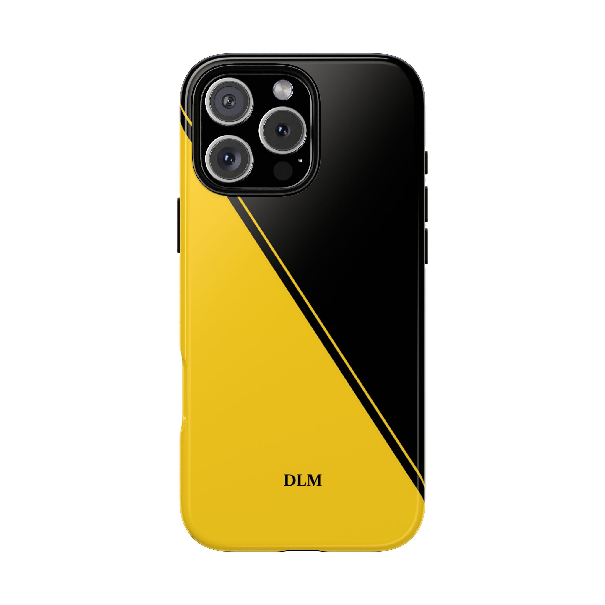 Yellow/Black Two Tone Custom Initials Case
