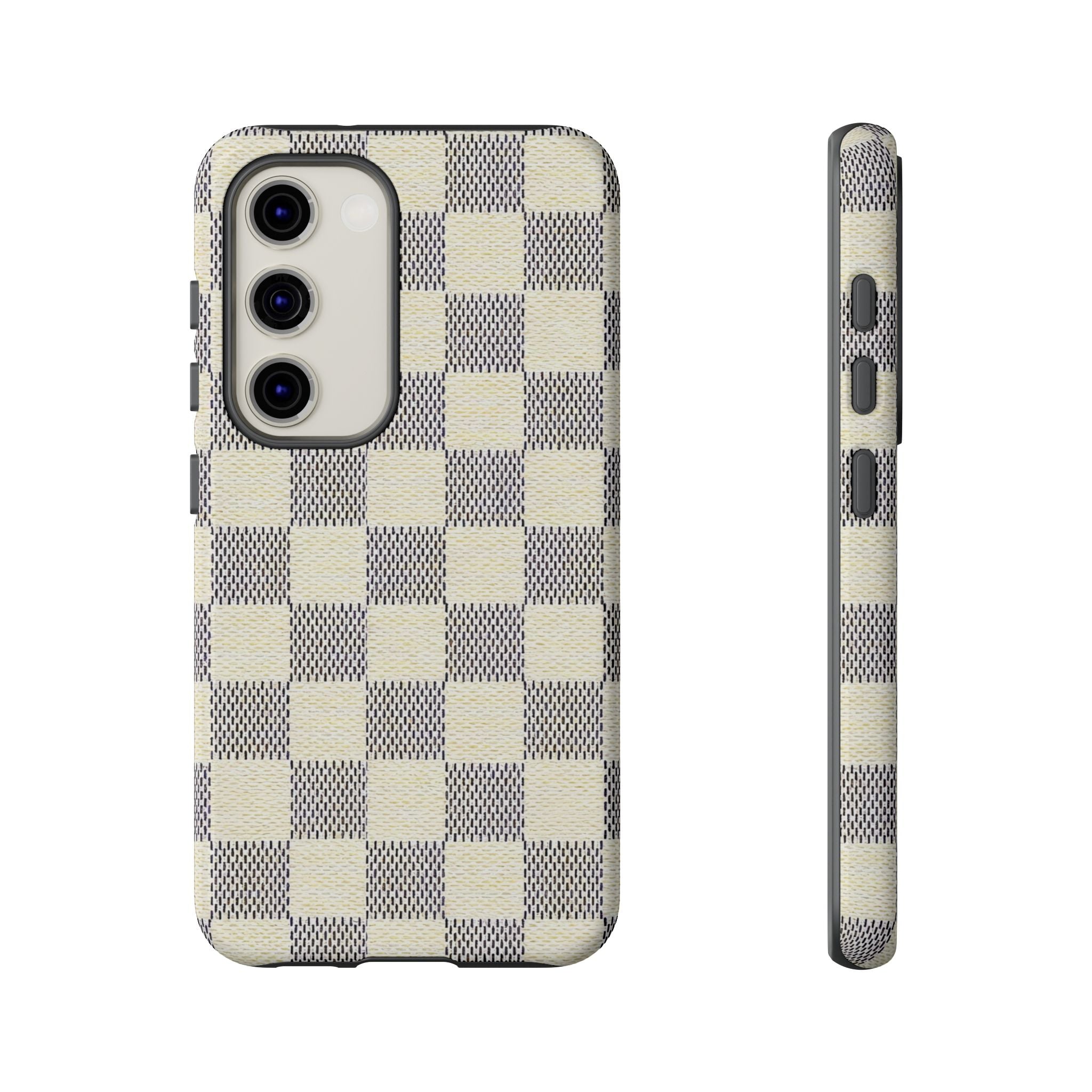 Checkered Cream Phone Case