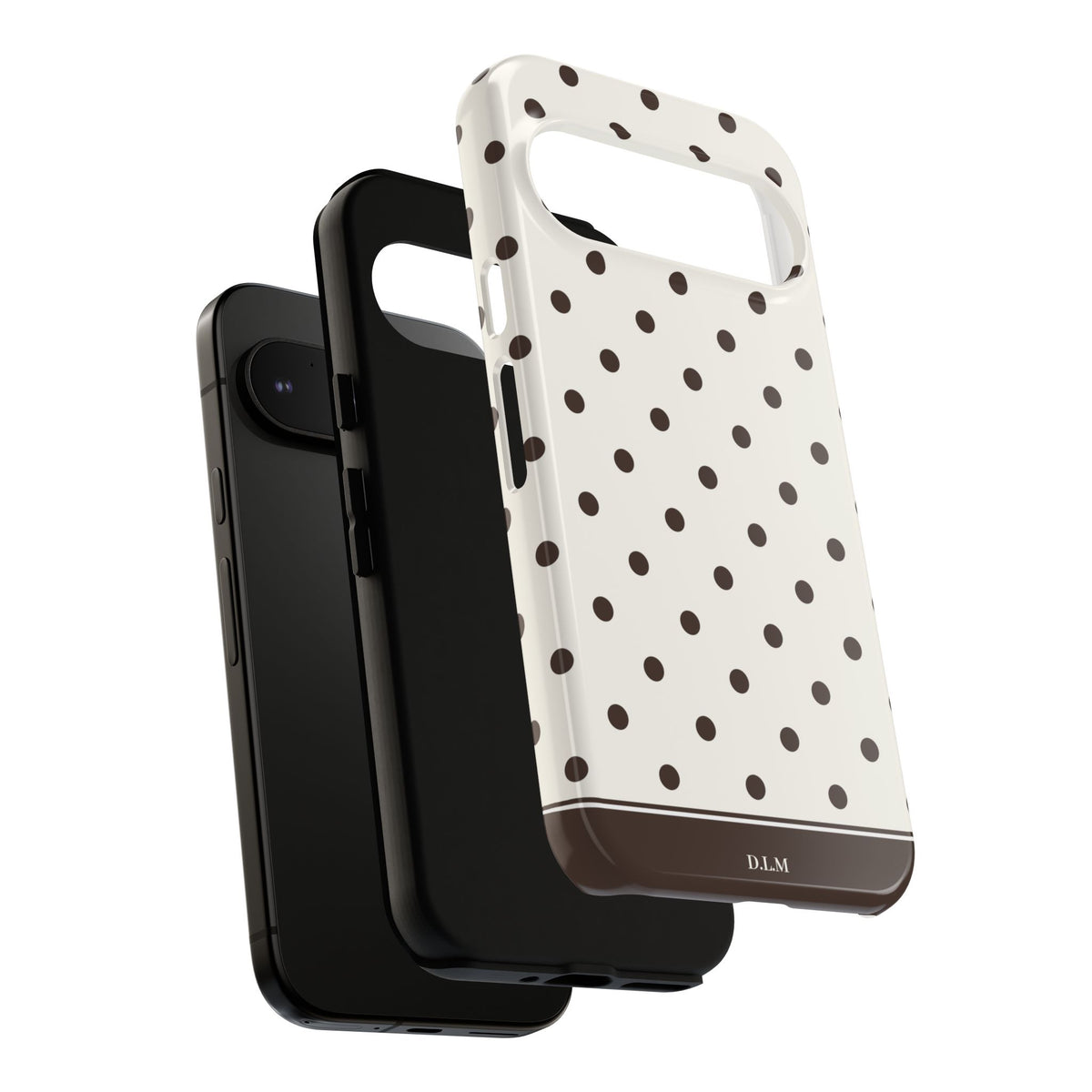 Creamy Mocha Personalised Polka Dot Case