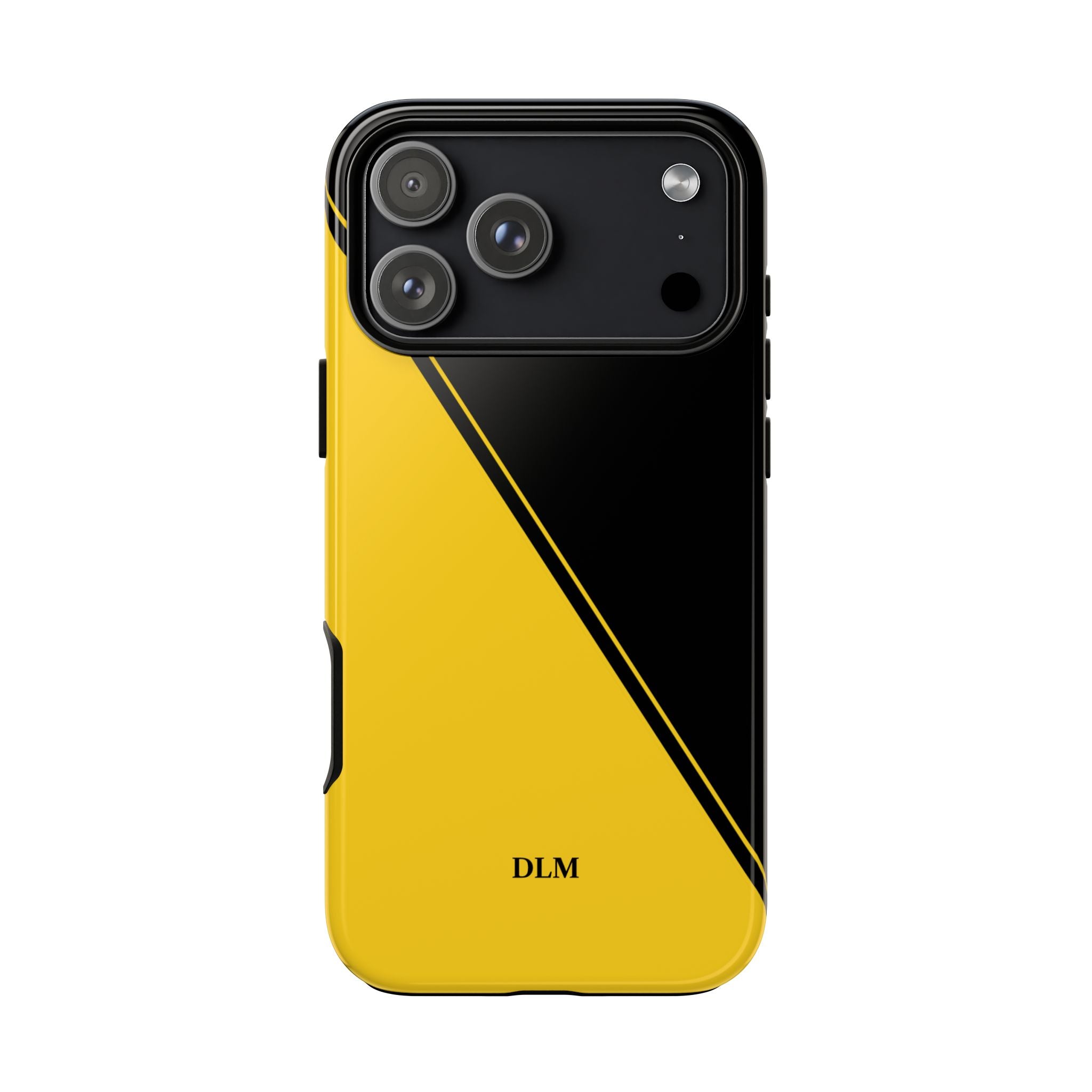 Yellow/Black Two Tone Custom Initials Case