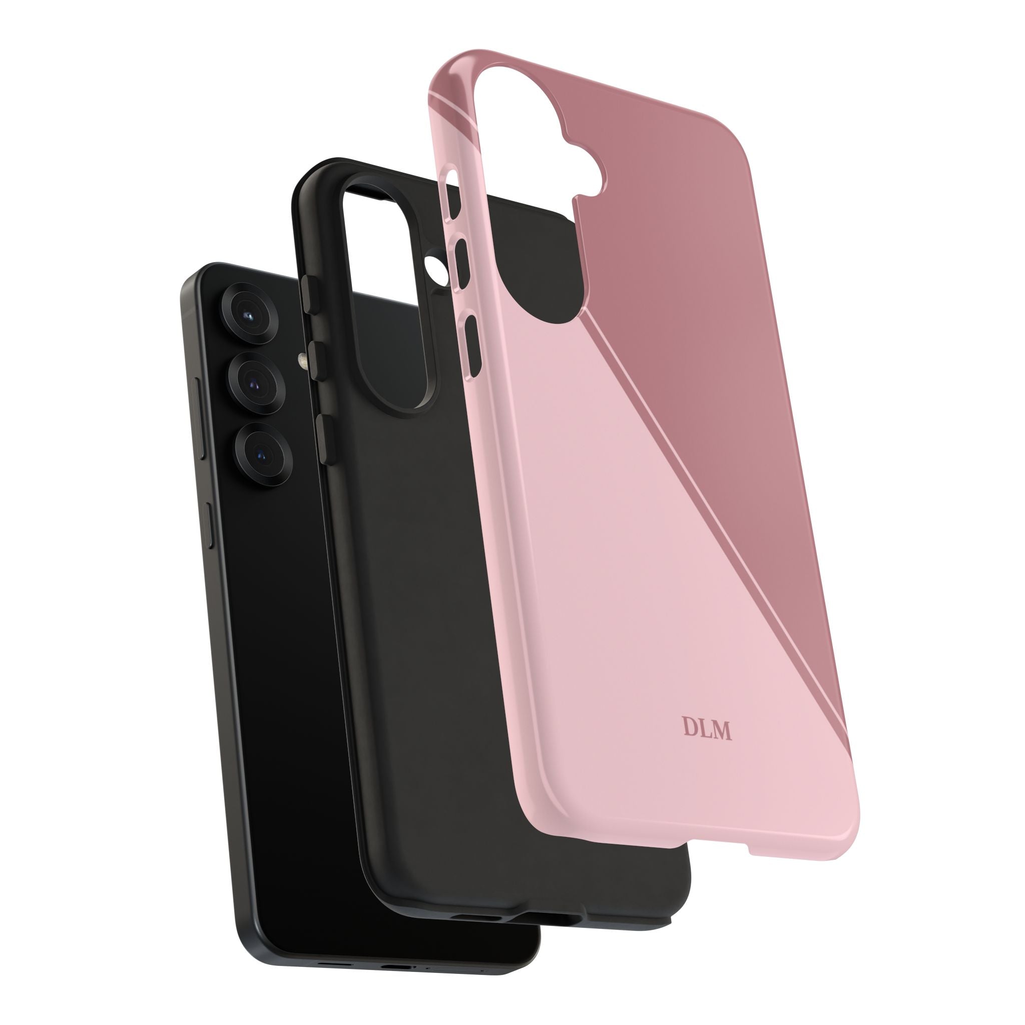Pinks Two Tone Custom Initials Case