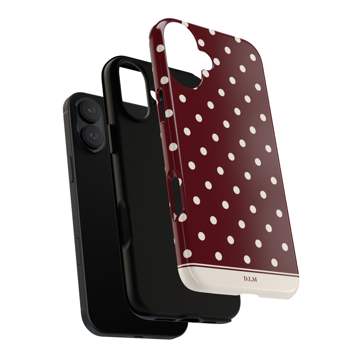 Cranberry Cream Personalised Polka Dot Case