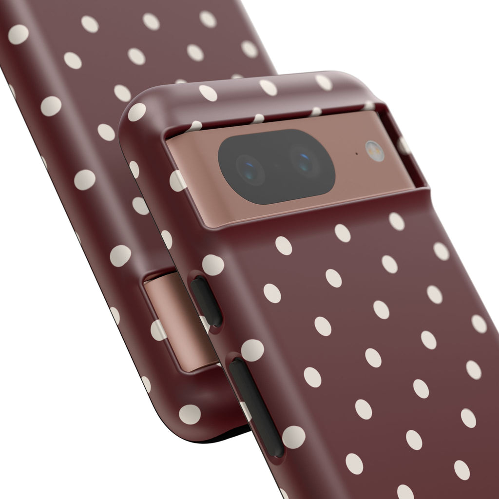 Cranberry Cream Personalised Polka Dot Case