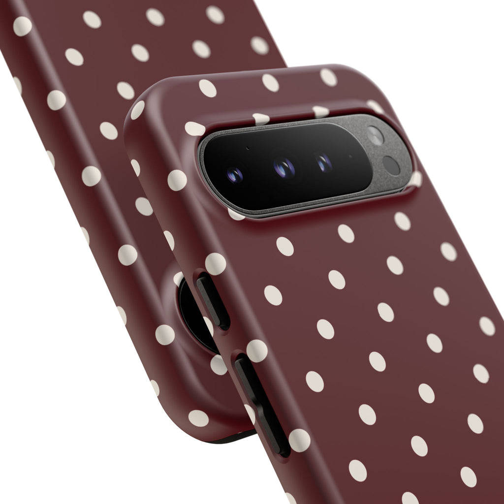 Cranberry Cream Personalised Polka Dot Case
