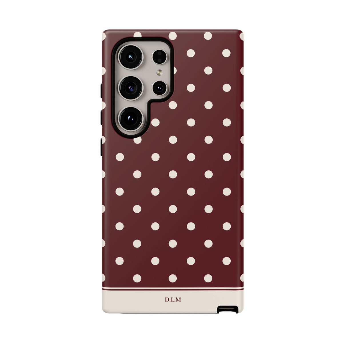 Cranberry Cream Personalised Polka Dot Case