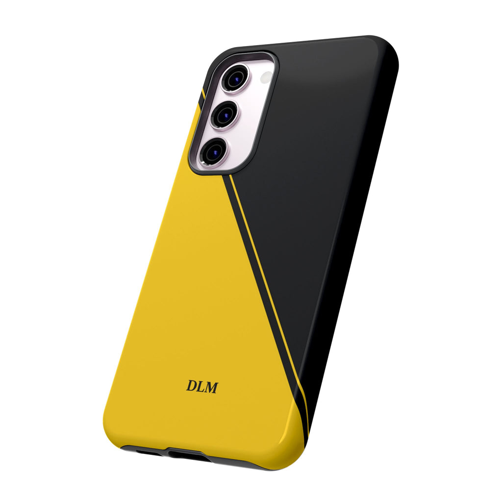 Yellow/Black Two Tone Custom Initials Case