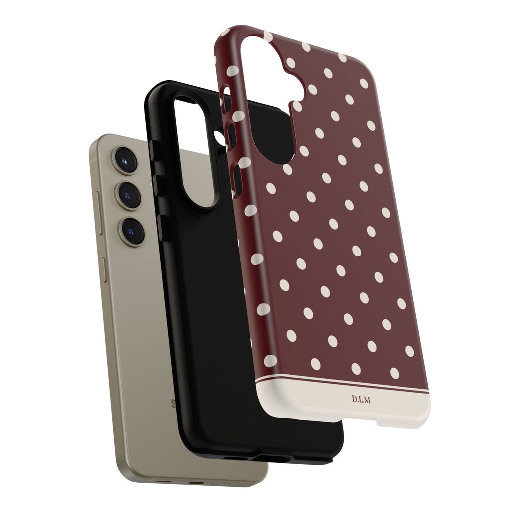 Cranberry Cream Personalised Polka Dot Case