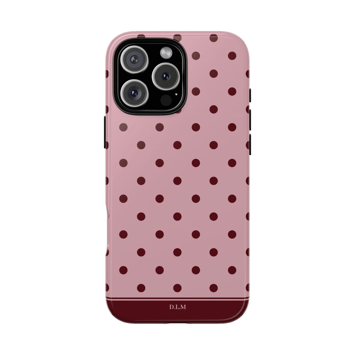 Berry Blush Personalised Polka Dot Case