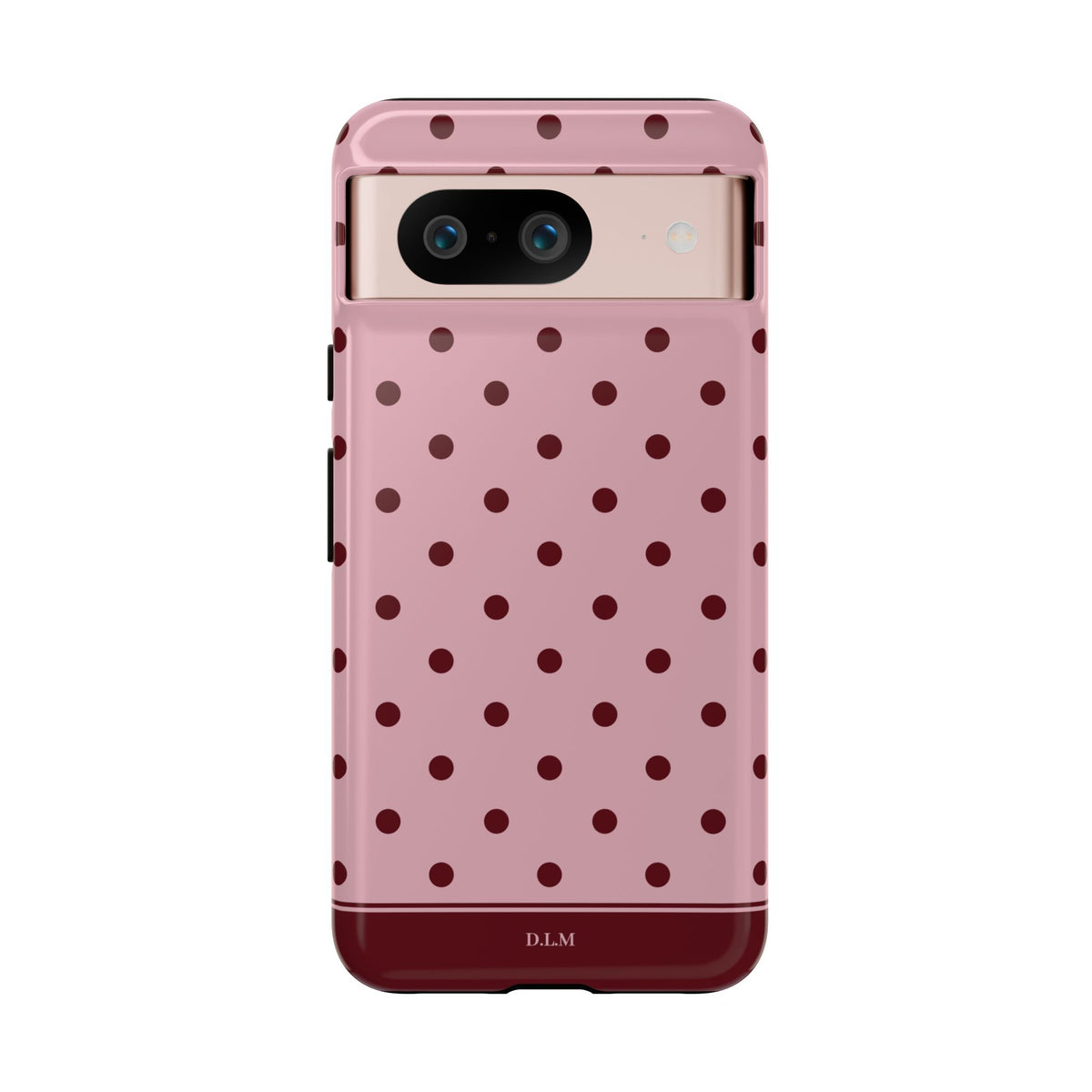 Berry Blush Personalised Polka Dot Case