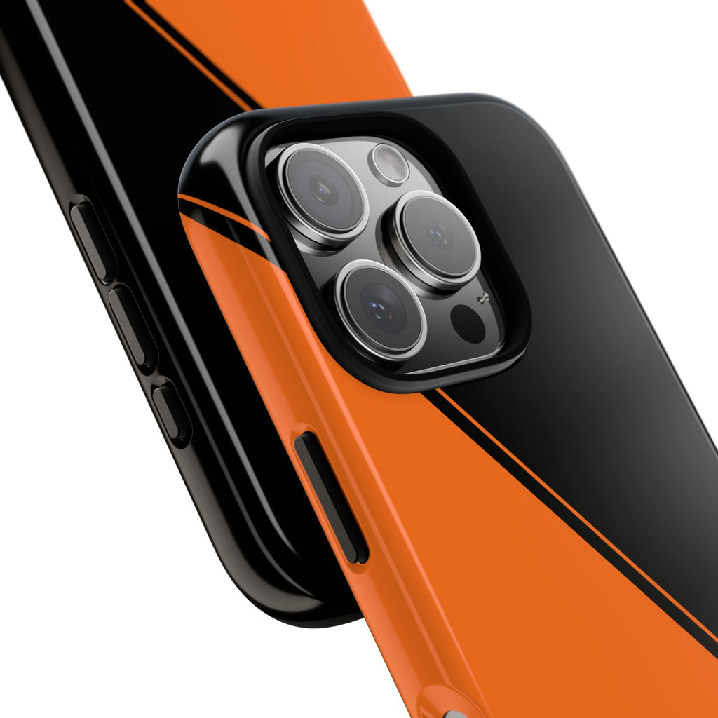 Orange/Black Two Tone Custom Initials Case