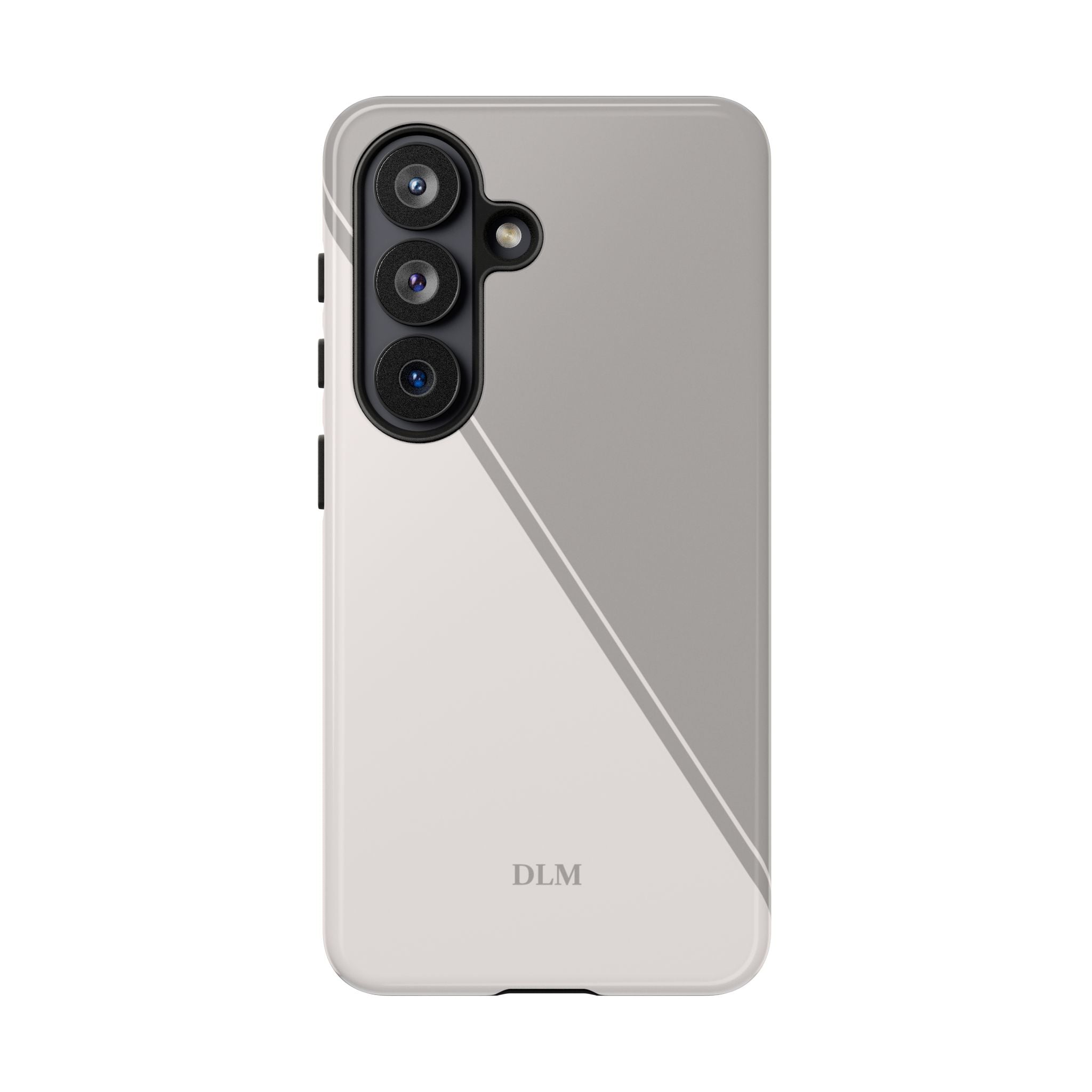 Grey Two Tone Case Custom Initials Case