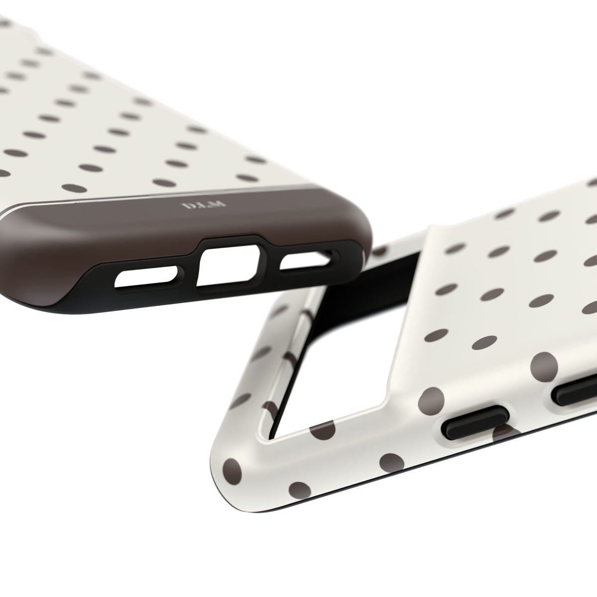 Creamy Mocha Personalised Polka Dot Case