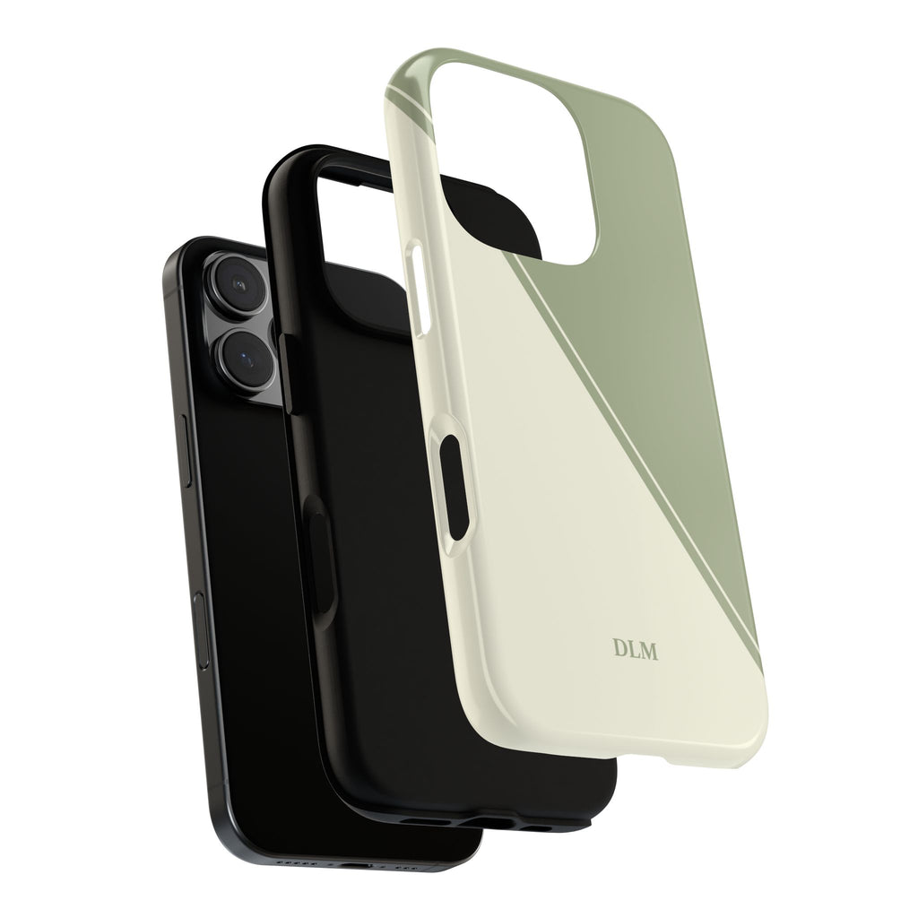 Matcha Two Tone Custom Initials Case