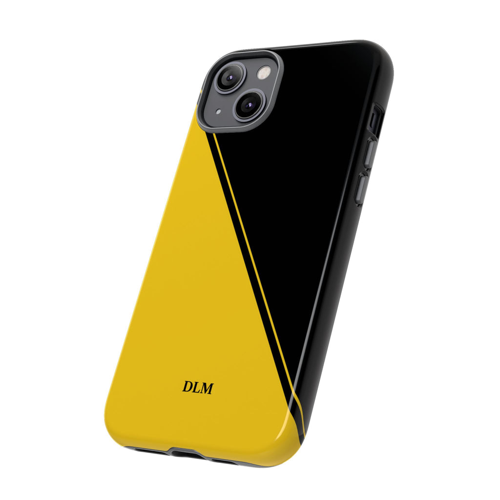 Yellow/Black Two Tone Custom Initials Case