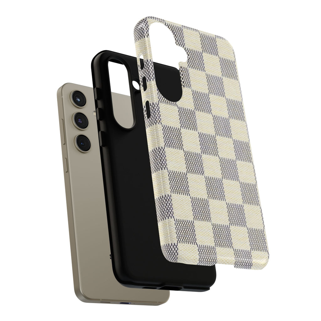 Checkered Cream Phone Case