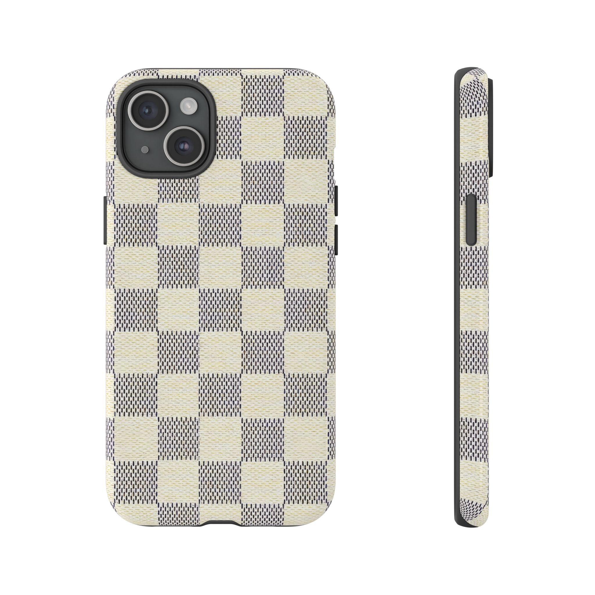 Checkered Cream Phone Case