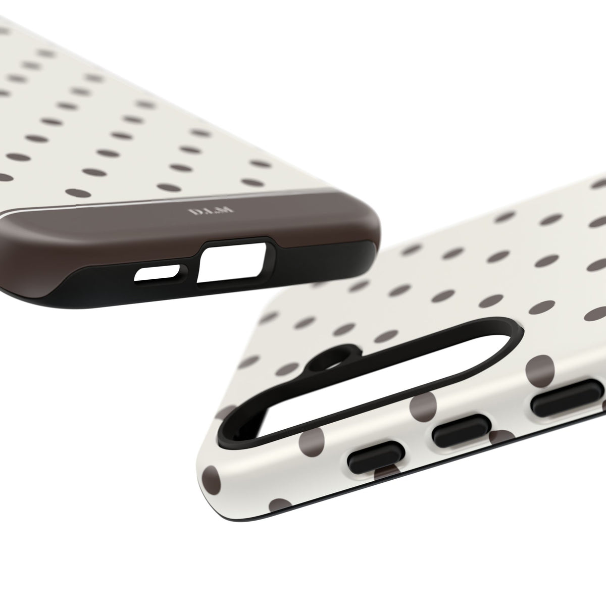 Creamy Mocha Personalised Polka Dot Case
