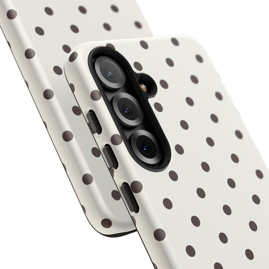Creamy Mocha Personalised Polka Dot Case