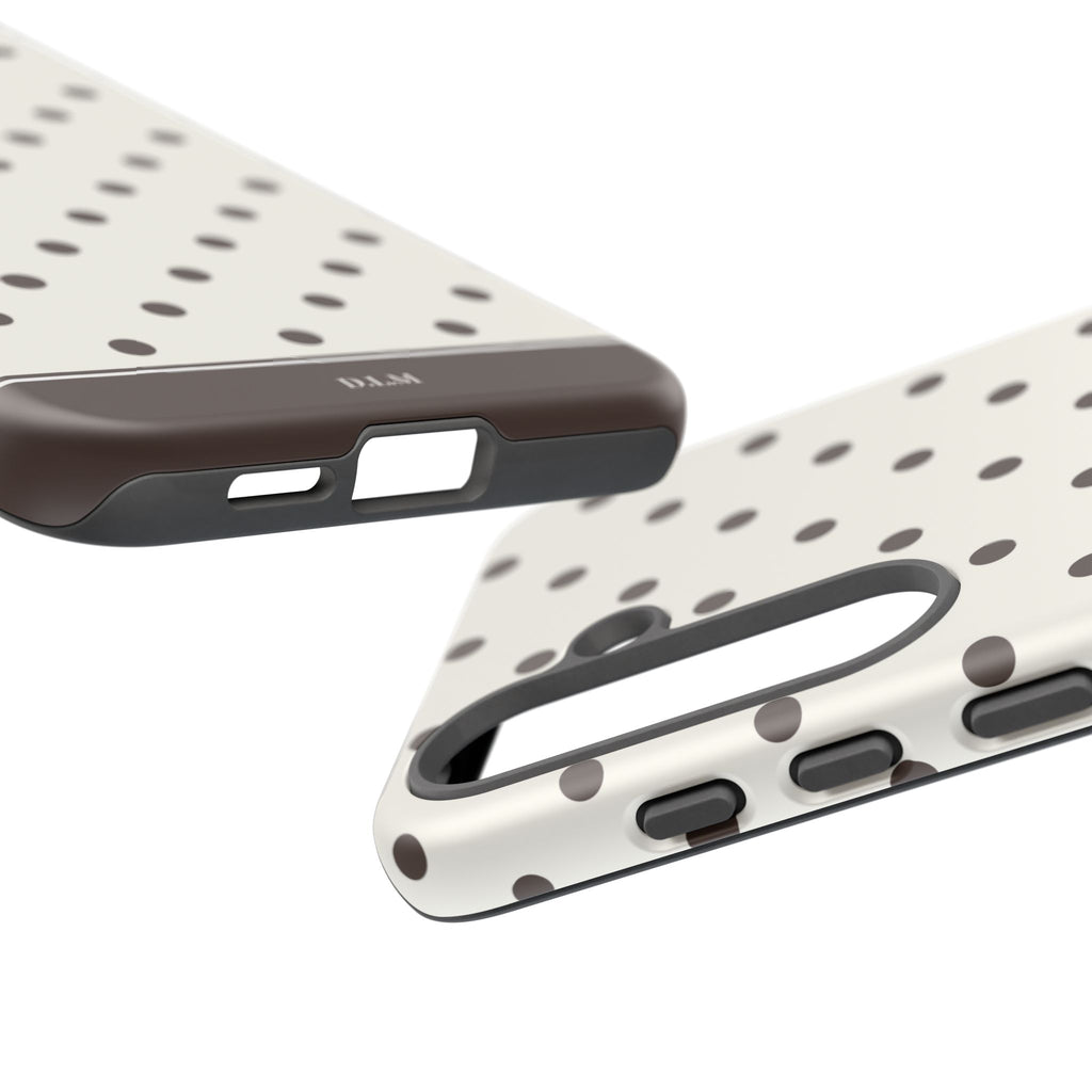 Creamy Mocha Personalised Polka Dot Case