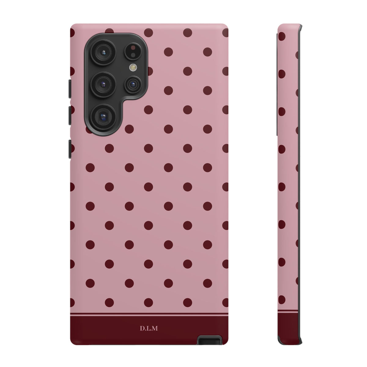 Berry Blush Personalised Polka Dot Case