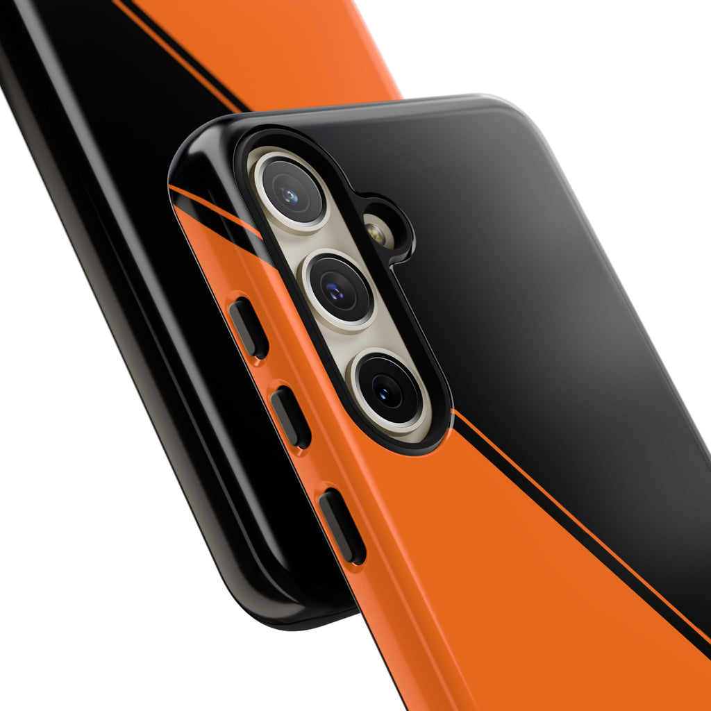 Orange/Black Two Tone Custom Initials Case