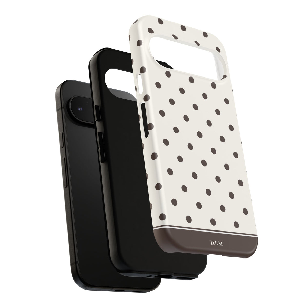 Creamy Mocha Personalised Polka Dot Case
