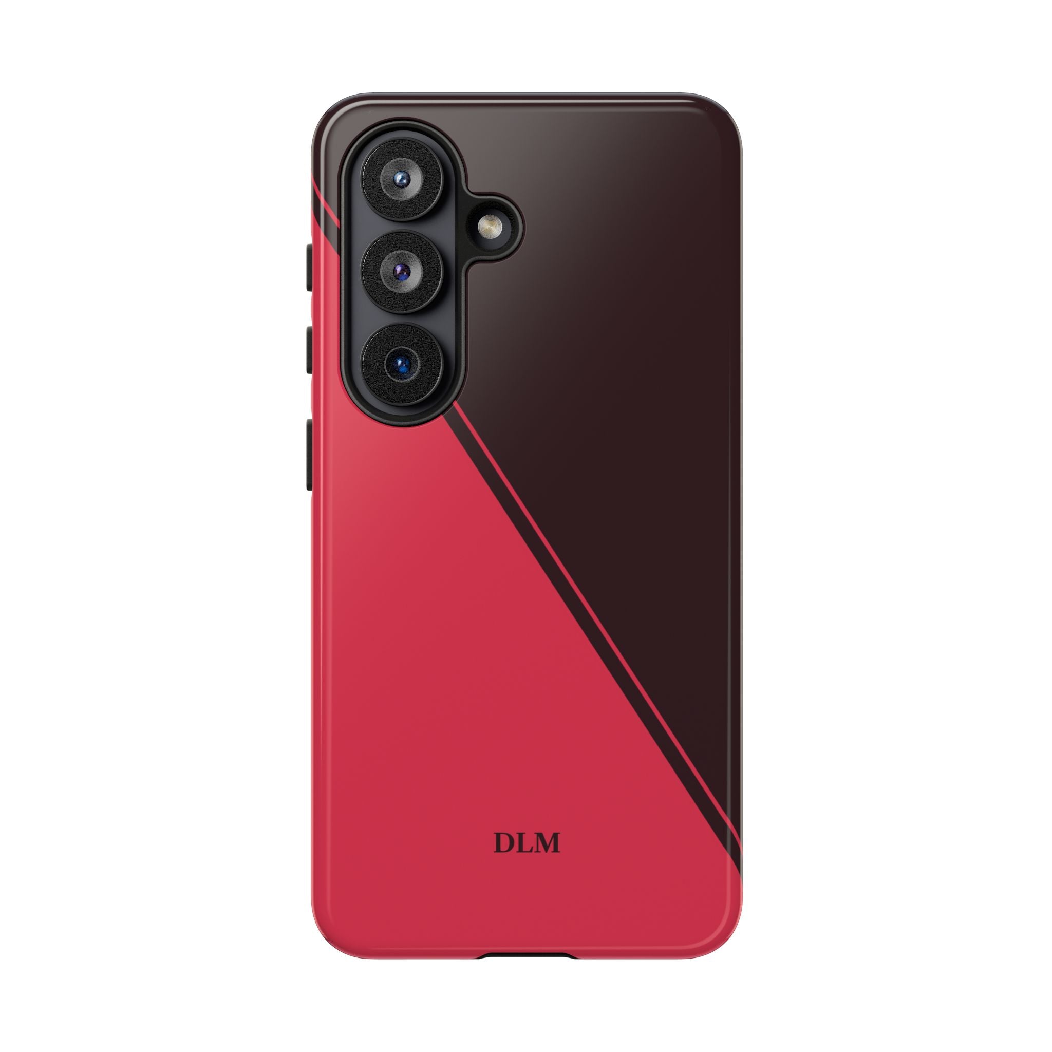 Red/Brown Two Tone Custom Initials Case