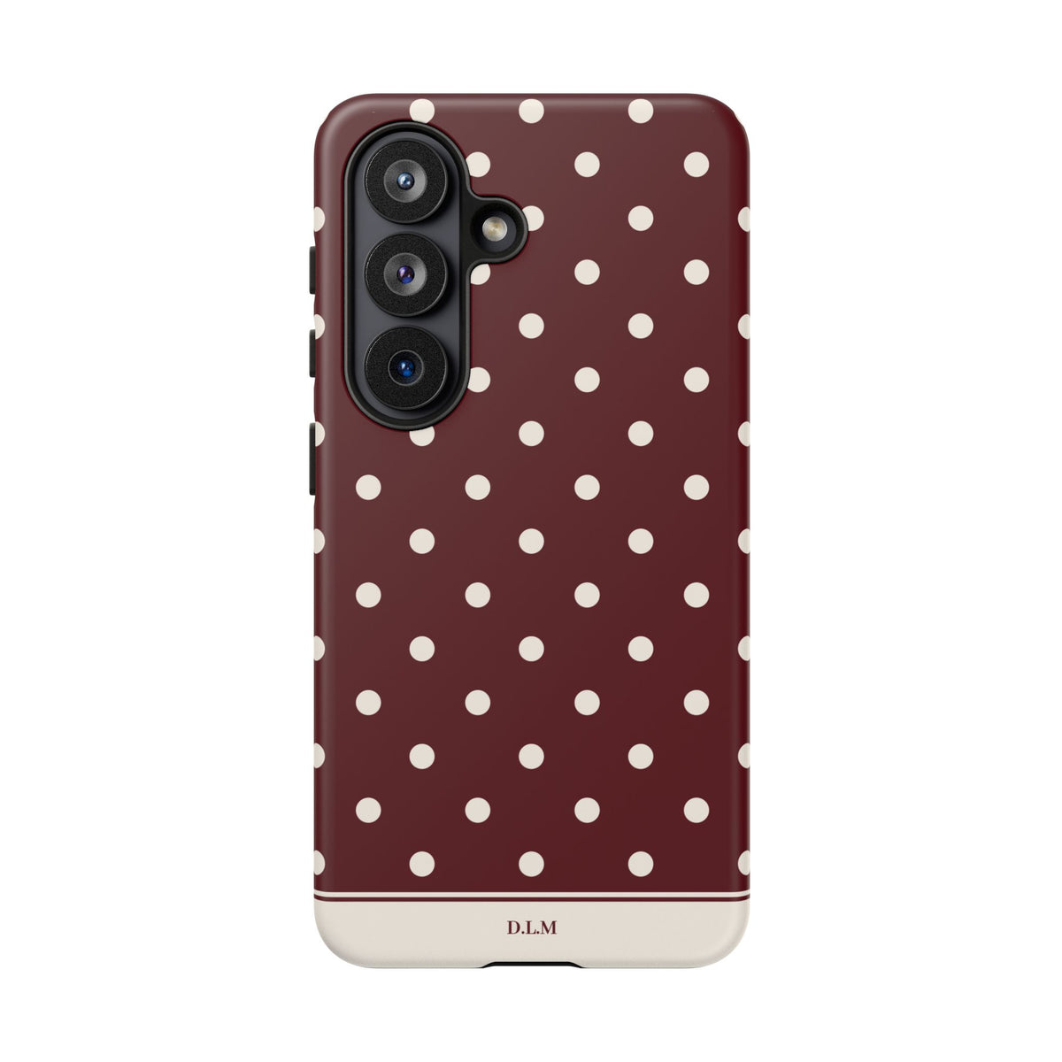 Cranberry Cream Personalised Polka Dot Case