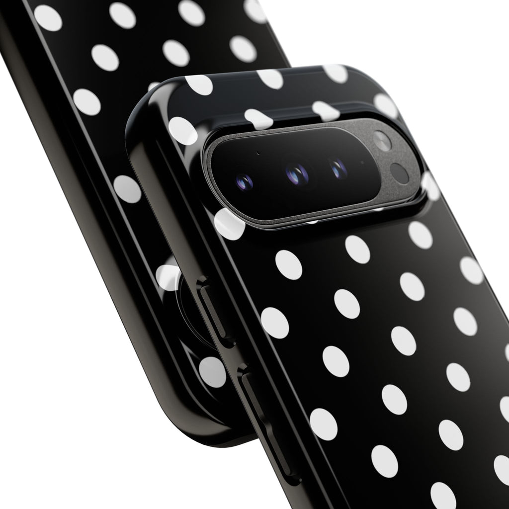 Black & White PolkaDot Customisable Case