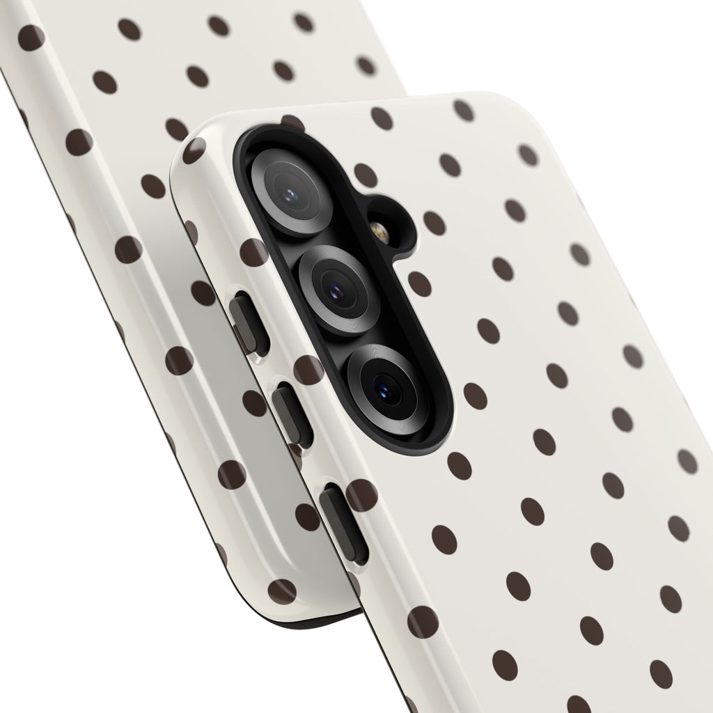 Creamy Mocha Personalised Polka Dot Case