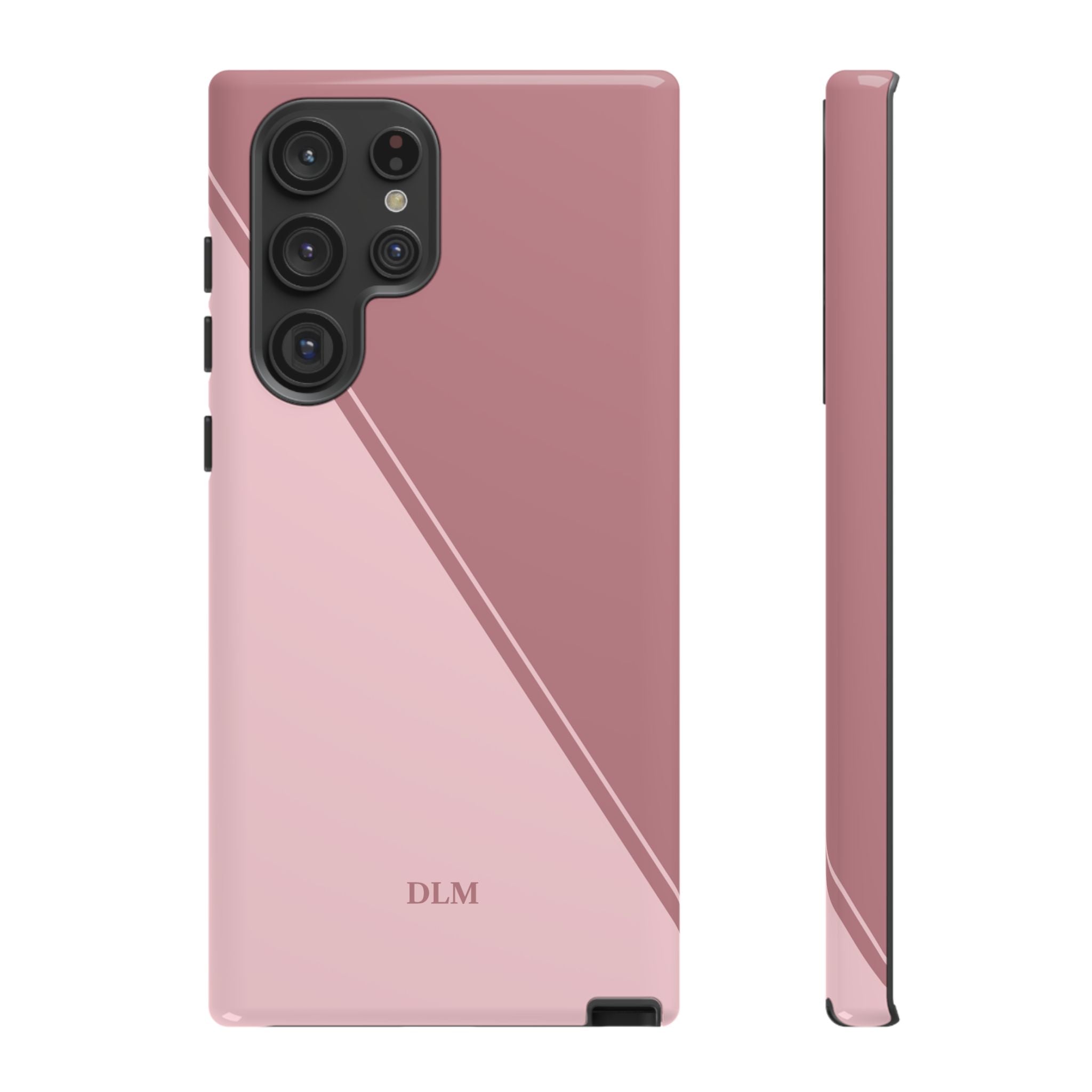Pinks Two Tone Custom Initials Case