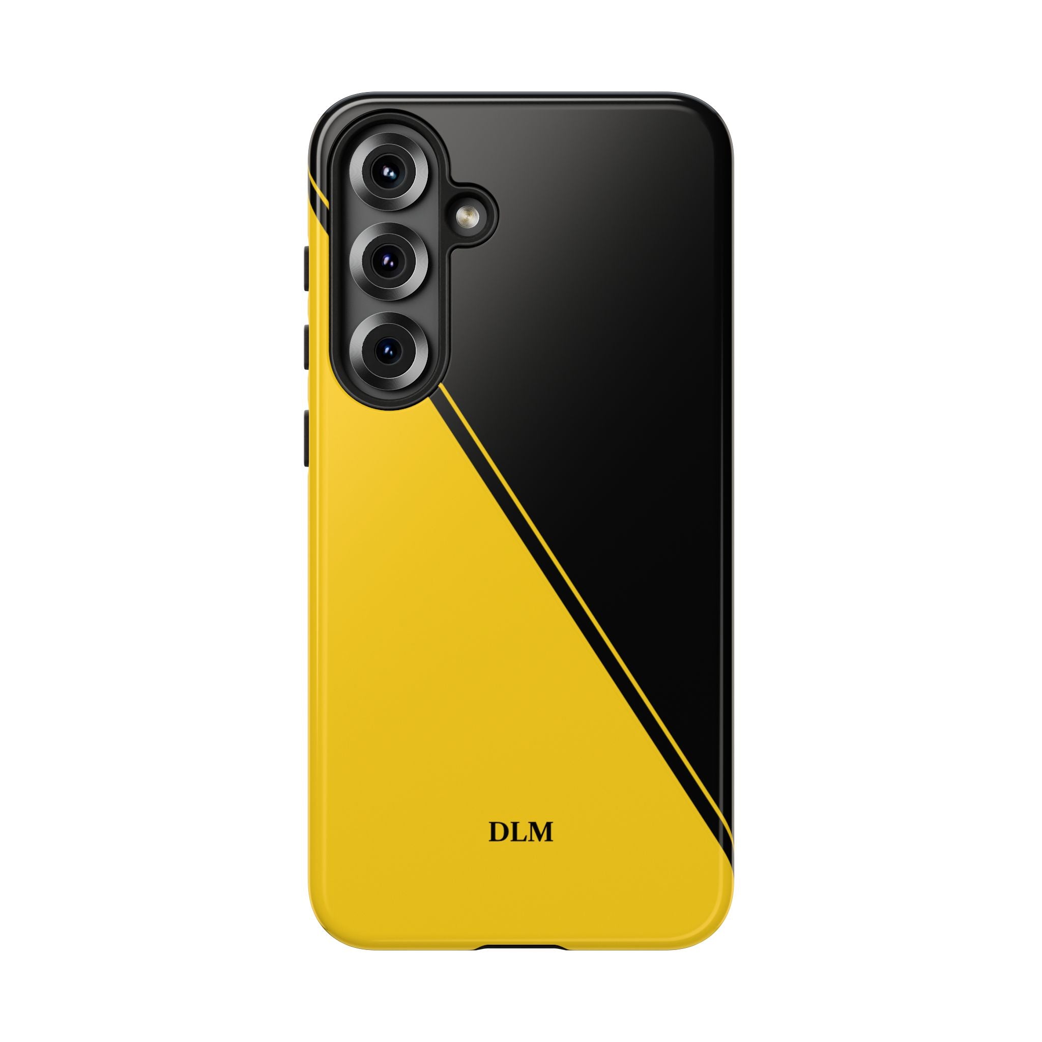 Yellow/Black Two Tone Custom Initials Case