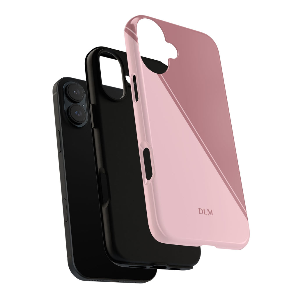 Pinks Two Tone Custom Initials Case