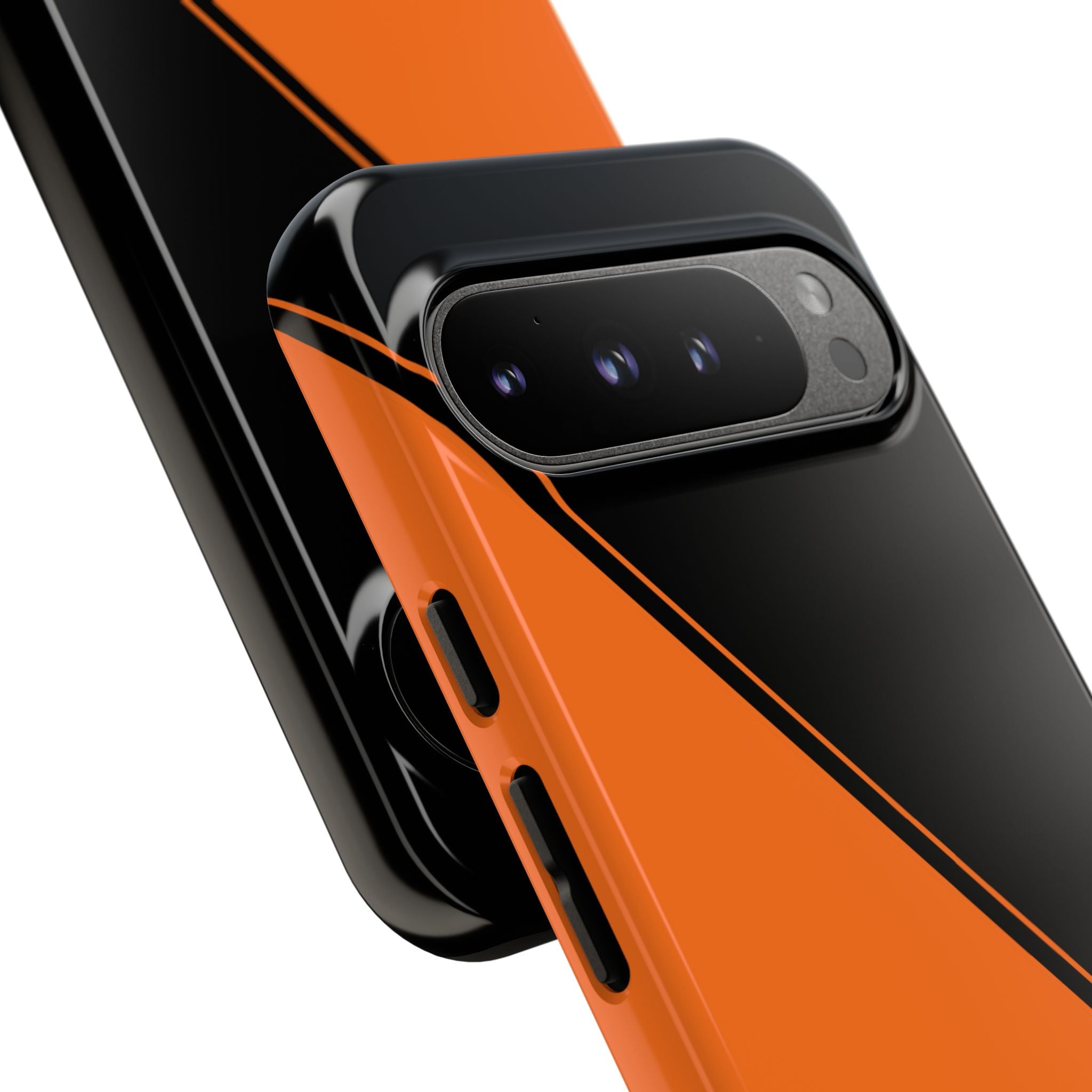 Orange/Black Two Tone Custom Initials Case