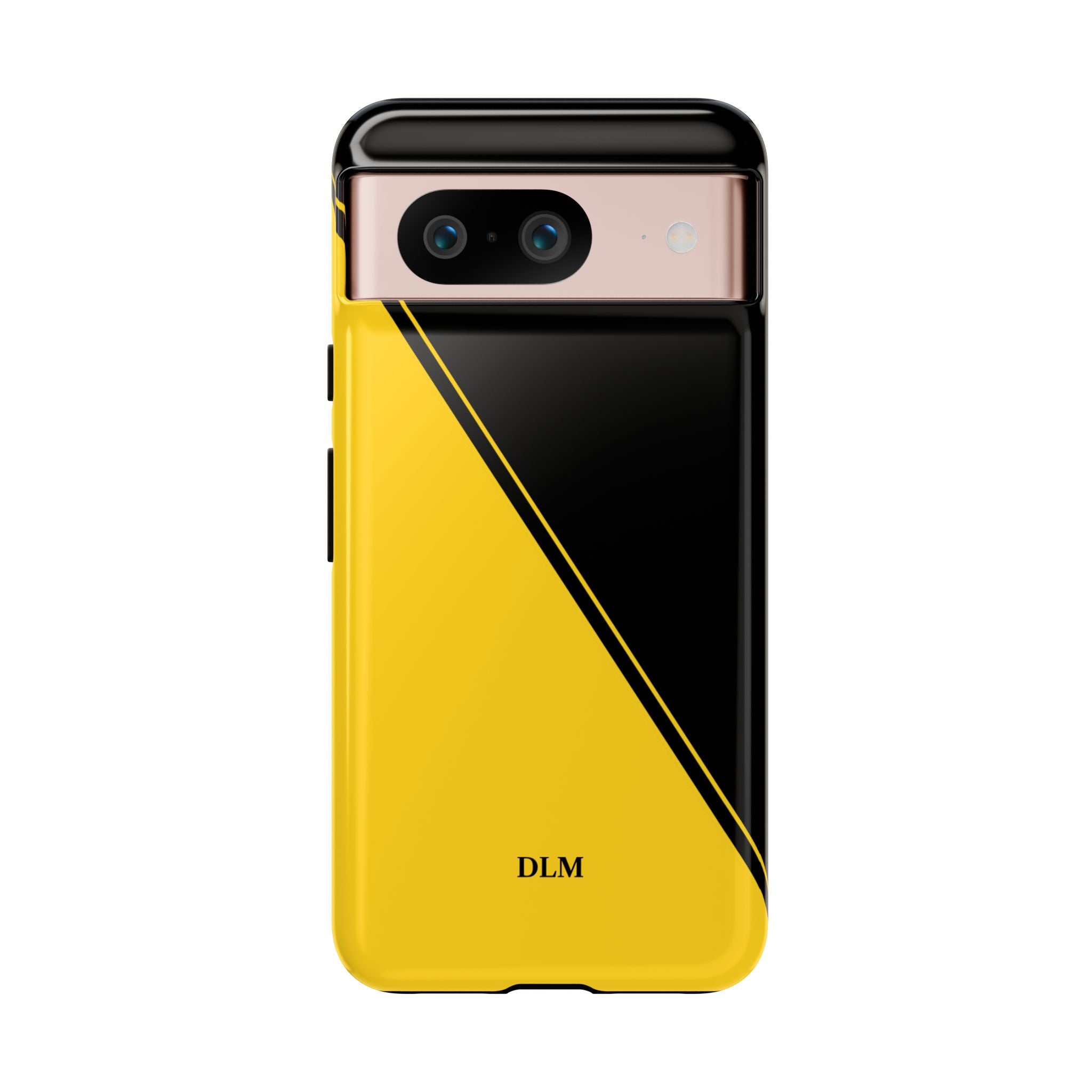 Yellow/Black Two Tone Custom Initials Case