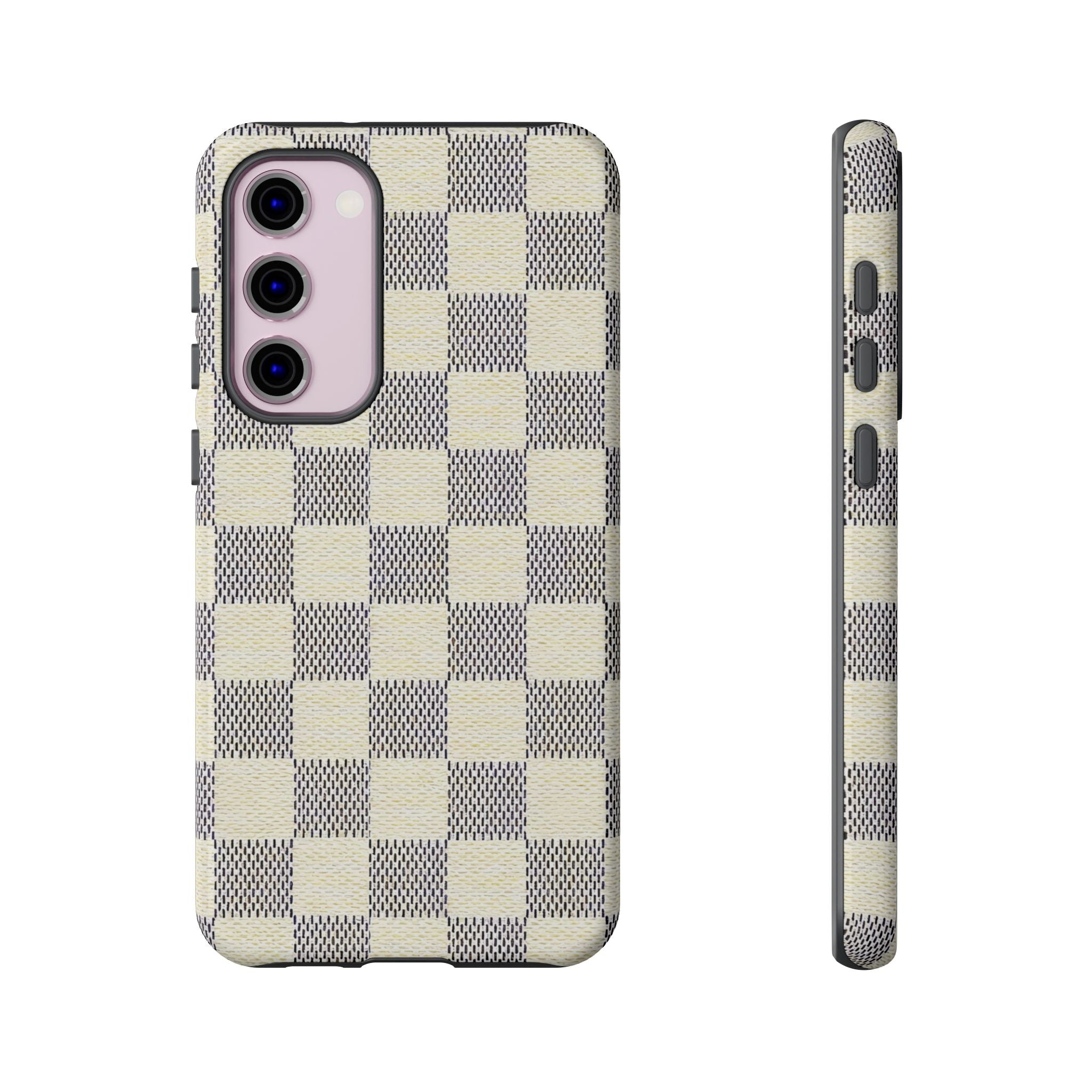 Checkered Cream Phone Case
