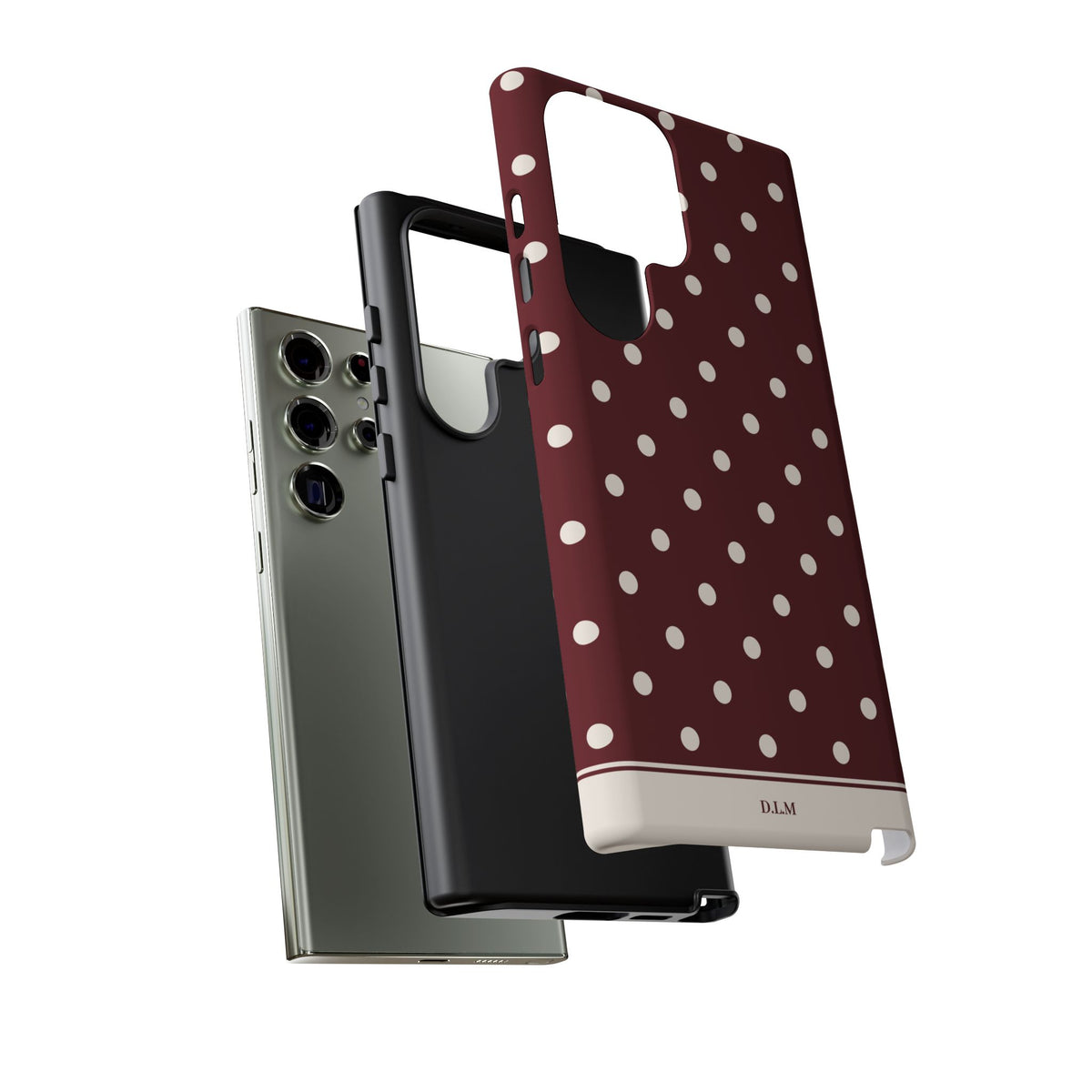 Cranberry Cream Personalised Polka Dot Case