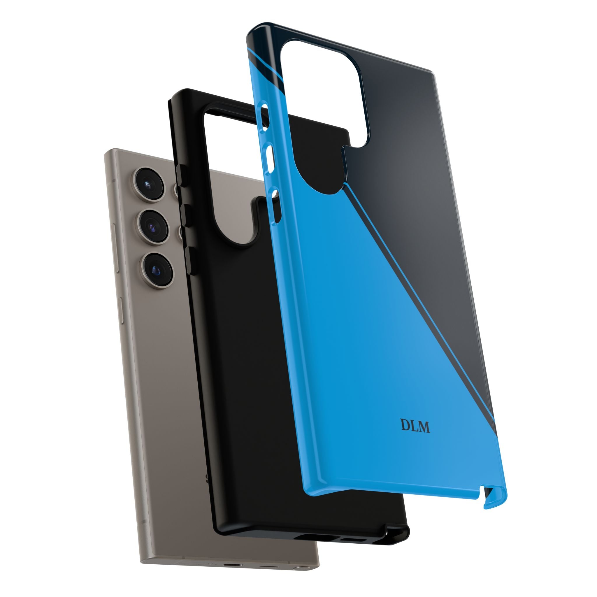 Blues Two Tone Custom Initials Case