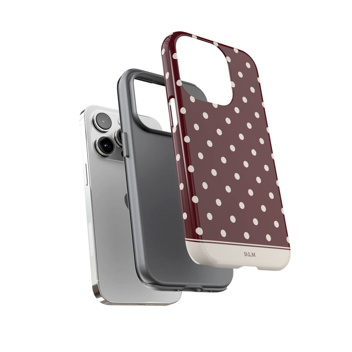 Cranberry Cream Personalised Polka Dot Case