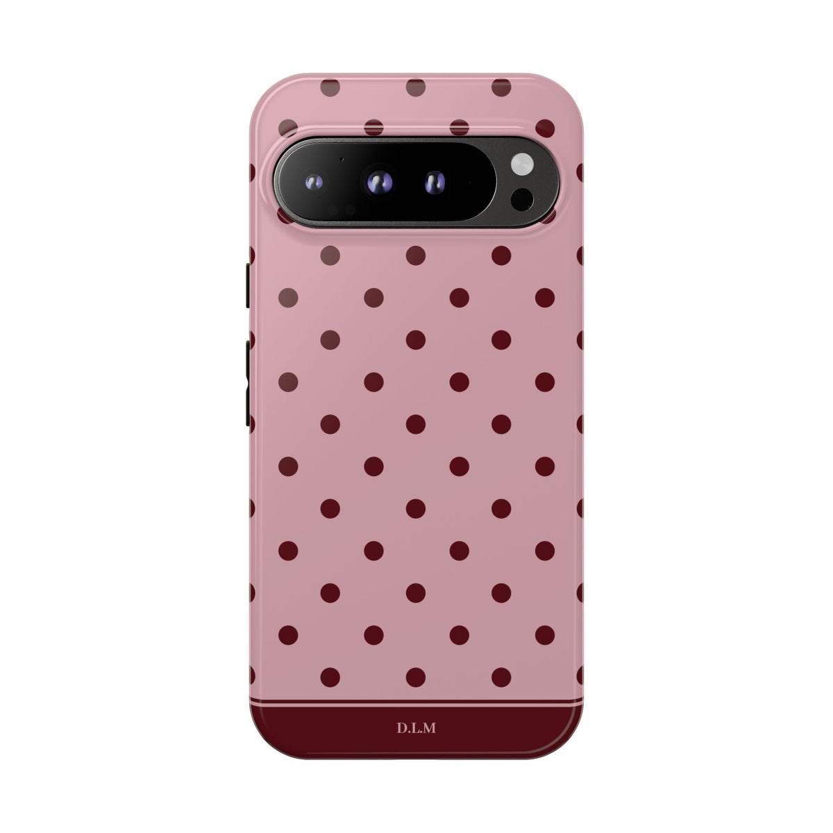 Berry Blush Personalised Polka Dot Case