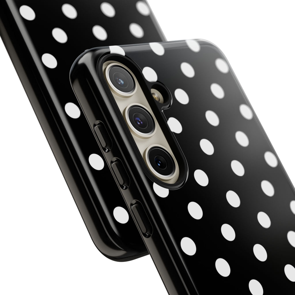 Black & White PolkaDot Customisable Case
