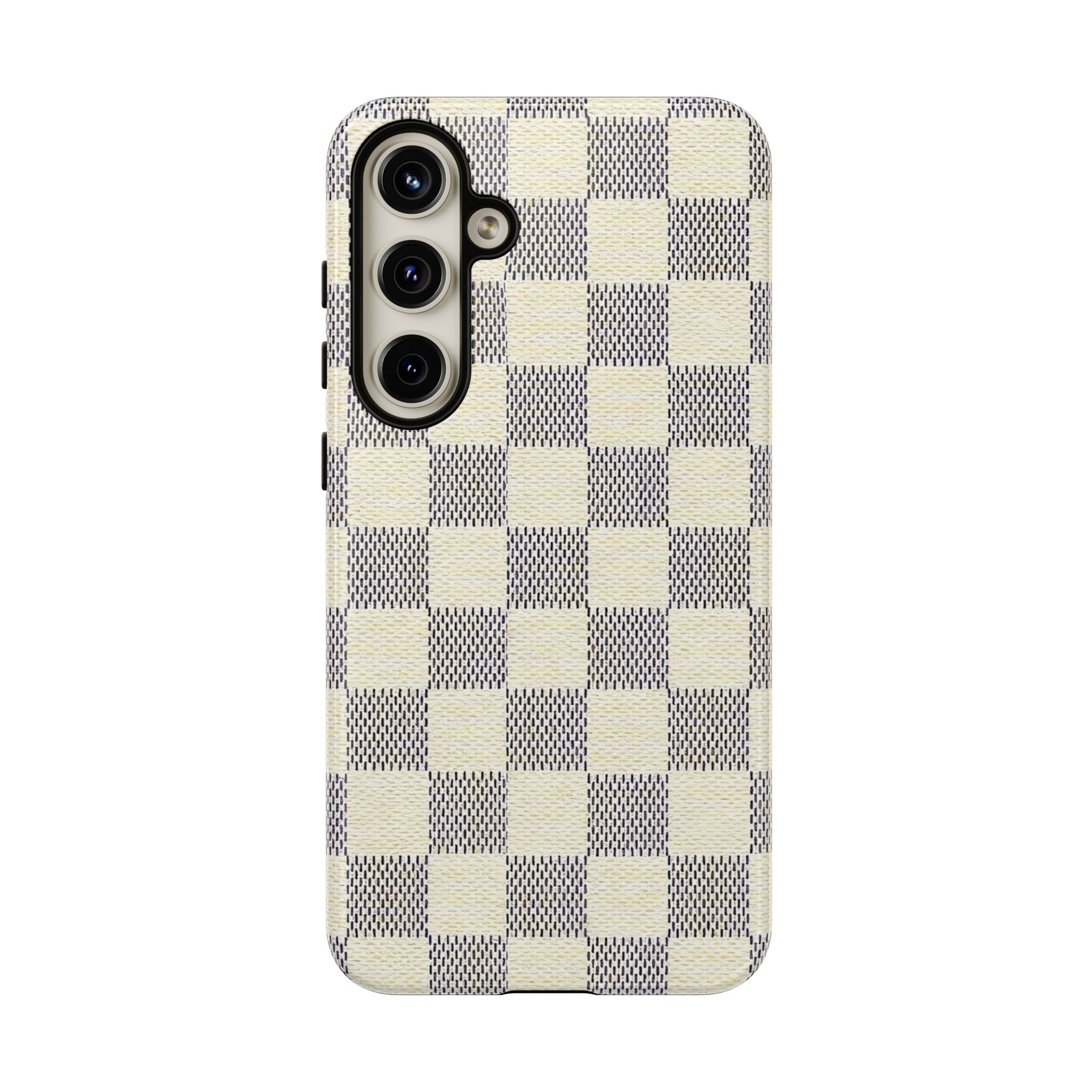 Checkered Cream Phone Case
