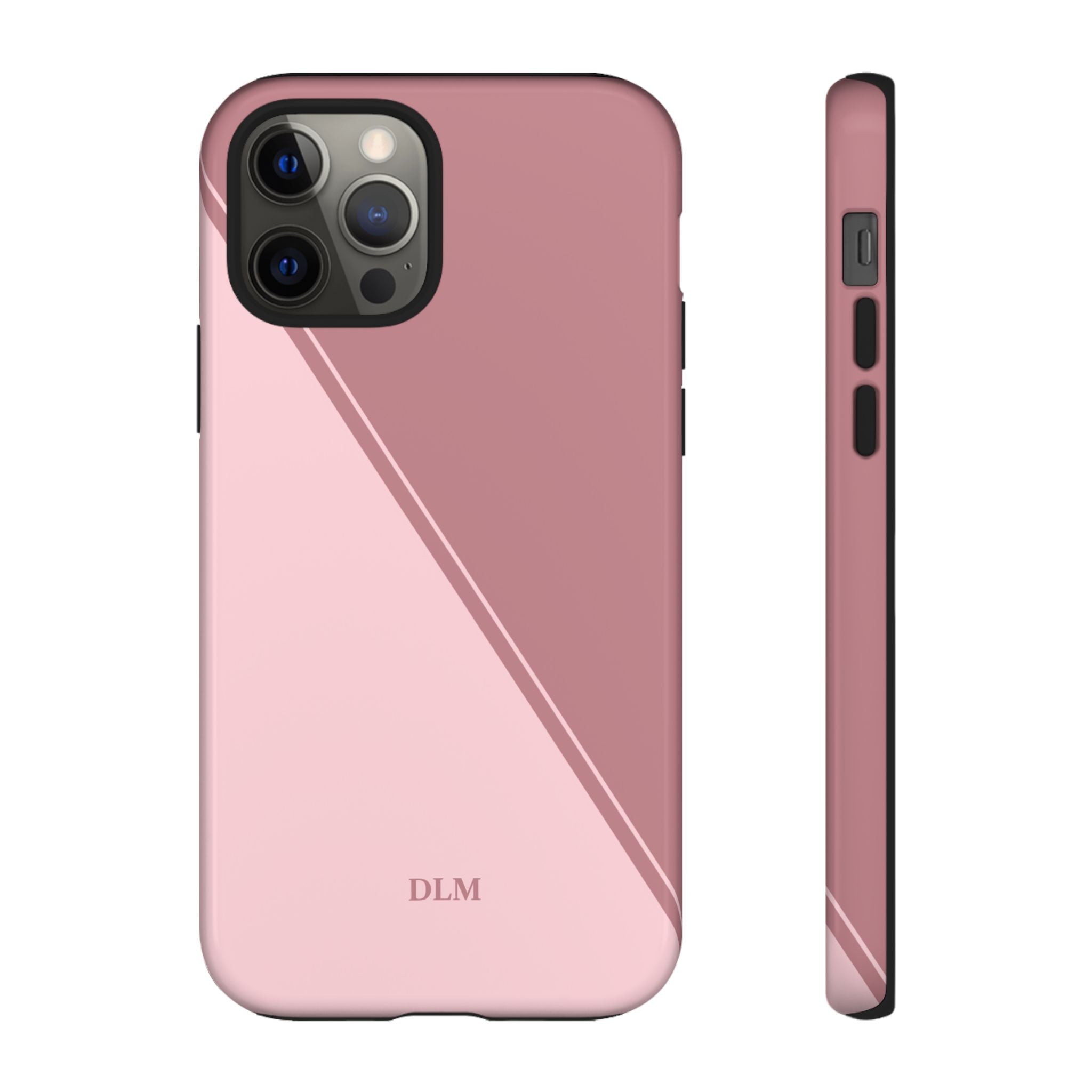 Pinks Two Tone Custom Initials Case