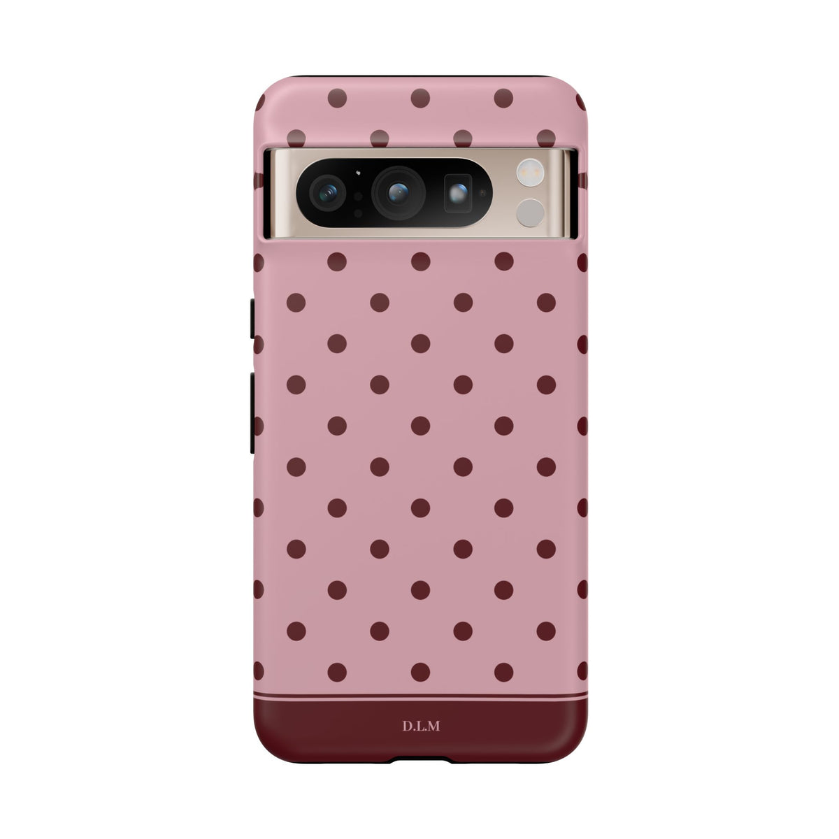 Berry Blush Personalised Polka Dot Case