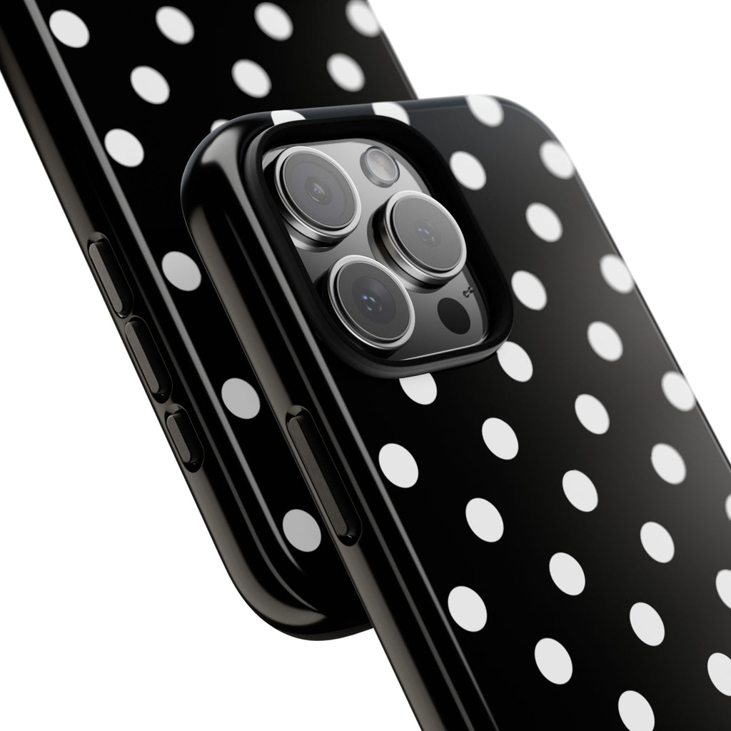 Black & White PolkaDot Customisable Case
