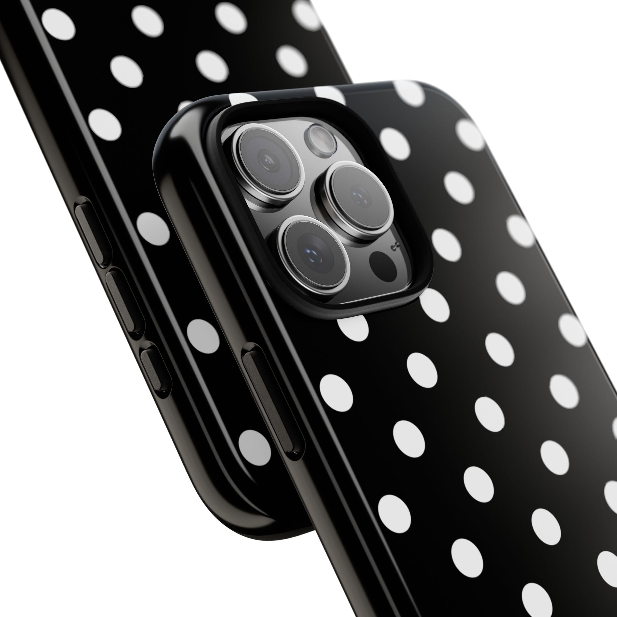 Black & White PolkaDot Customisable Case
